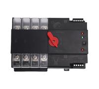 KIMISS Commutateur de Transfert Automatique à Double Puissance 100A, ATS monté sur Rail Din 4P pour une Alimentation Continue et une Commutation Rapide