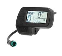 KIMISS Compteur d'affichage LCD pour Vélo électrique - Connecteur étanche, Données de Vitesse et de Puissance, compatibilité 24 V/36 V/48 pour Vélos électriques et Scooters