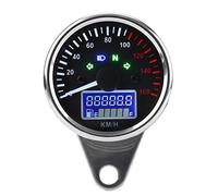 KIMISS - Compteur de vitesse universel de moto, avec compteur de vitesse numérique LED 0 ~ 160 km/h, chromé