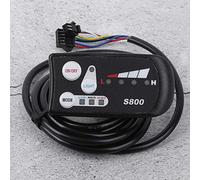 KIMISS Compteur LED de Batterie au Lithium EBicycle, Affichage S800, Instrument à écran Horizontal Noir et Blanc 36V pour Vélos et Scooters électriques (48V)