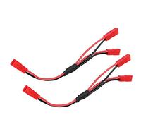 KIMISS Connecteur de Câble JST Y pour 4 ESC, Prise Femelle à Femelle pour Accessoires de Voiture RC, 15cm de Long, 2 Pièces