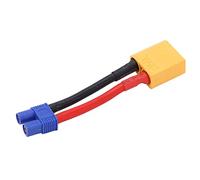 KIMISS Connecteur de Câble XT90 Mâle vers EC3 Femelle, 12 AWG en Silicone Souple 94 Mm pour Modèles de Voitures, d'avions et de Bateaux RC - Connecteur Réutilisable avec Coque Sécurisée