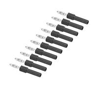 KIMISS Connecteur de Fiche Banane J.20025, 10 Pièces, Adaptateur 4mm Mâle à 2mm Femelle pour Multimètres et équipements électroniques (Black)