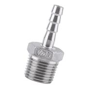 KIMISS Connecteur de Raccord de Tuyau en Acier Inoxydable, 1/4 ", 10mm, Adaptateur de Carburant, d'eau et de Queue de Barbe (#13)