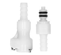 KIMISS Connecteur Rapide 1/4" de qualité Alimentaire pour Systèmes de Bière et de Gaz - Raccord de Tube 120 PSI avec Vanne d'arrêt, Compatible avec les Tuyaux de 3/16" à 5/16"