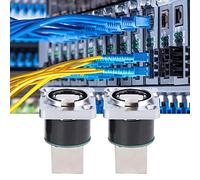 KIMISS Connecteur RJ45 à Angle Droit pour Câbles Réseau Cat6/Cat5, Prise d'aviation Ignifuge avec Alliage de Zinc Durable, 2 Pièces