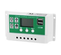 KIMISS Contrôleur de Charge Efficace + Contrôleur de Charge Solaire LCD Réglable 10 A 12 V 24 V PWM Accessoire de Régulateur de + Support Multi-batterie + Patio, Pelouse et Jardin/générateurs et