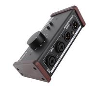 KIMISS Contrôleur de Moniteur Stéréo Passif avec Interface XLR et 3,5 Mm, Bouton de Grand Volume et Fonction à un Bouton - Mélangeurs et Connexions de Studio Parfaits