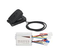 KIMISS Contrôleur de Vitesse de Moteur DC24V 500W, Contrôleur de Vitesse en Aluminium Brossé ABS avec Kit de Pédale D'accélérateur pour Scooter de Vélo électrique