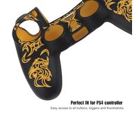 KIMISS Contrôleur Silicone Cover Anti Slip Skin Case 4 Contrôleur Jaune - Jeux Vidéo Accessoires (Noir Jaune)