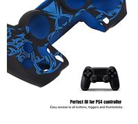 KIMISS Contrôleur Silicone Cover Anti Slip Skin Case 4 Contrôleur Jaune - Jeux Vidéo Accessoires (Noir et Bleu)