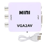 KIMISS Convertisseur Vidéo, Adaptateur VGA vers AV 1080P HD, Cartes Tuner TV Internes 165 MHz avec Câble de Données pour Entrée PC Haute Résolution