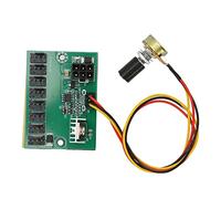 KIMISS Convient pour PC Fan Hub 2 Broches 3 Broches 4, Adaptateur de Ventilateur PWM pour Boîtier PC avec Répartiteur 8 Voies et Contrôleur de Vitesse pour Une Meilleure Gestion de l'alimentation.