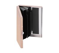 KIMISS Convient pour Porte-Cartes de Crédit en Acier Inoxydable - Étui Fin pour Cartes de Visite avec 6 Emplacements, Protection Sécurisée pour et Espèces, Idéal pour Hommes et Femmes (Porte-