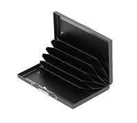 KIMISS Convient pour Porte-Cartes de Crédit en Acier Inoxydable - Étui Fin pour Cartes de Visite avec 6 Emplacements, Protection Sécurisée pour et Espèces, Idéal pour Hommes et Femmes (Porte-
