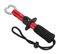 KIMISS Corrosion-Outil de Pêche de Pince à Lèvres de Poisson en Acier Inoxydable avec Dragonne-Accessoires d'équipement de Pêche à Haute efficacité (Rouge)