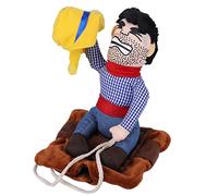 KIMISS Costume de Chien de Cowboy pour Halloween, Tenue d'équitation de Chevalier Amusante pour Petits et Grands Chiens, Vêtements de Cosplay avec Fermeture à Crochet et Boucle Réglable (L Tenue