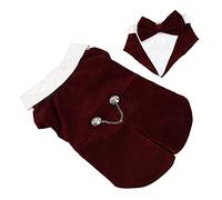 KIMISS Costume de Mariage pour Chien, Costume Formel Réglable pour Animaux de Compagnie, Tenue élégante avec Nœud Papillon pour Spécial (M)