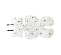 KIMISS Coussin de Siège de Poussette pour bébé Doux - Tête de Siège d'auto de Coton Pur en Coton Pur, Support du Cou et du Corps, Conception Ergonomique pour les Nouveau-nés (olive)