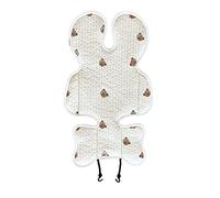 KIMISS Coussin de Siège de Poussette pour bébé Doux - Tête de Siège d'auto de Coton Pur en Coton Pur, Support du Cou et du Corps, Conception Ergonomique pour les Nouveau-nés (Ours)