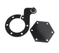 KIMISS Couvercle de Klaxon à 6 Trous, Remplacement du Bouton de Corne en Fibre de Carbone, Compatible avec, Nardi, Vertex Direering Wheels, Eleging Black Finish