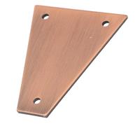 KIMISS Couvercle de Tige de Guitare, Plaque Métallique Triangulaire de Remplacement à 3 Trous pour Guitare électrique et Basse, Accessoire de Protection élégant (GR09A)