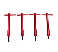 KIMISS Couvercle de Valve T Bar Écrou à Oreilles en Aluminium Rouge 1 4 Pouces 20 4 Pièces de Remplacement Direct pour Chevy V8 1955 1986 V8 260 351W 429 460 Installation Facile à la