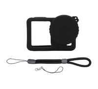 KIMISS Couverture Extérieure en Silicone Souple, Protection D'objectif Intégrée avec Sangle de Suspension, Coque Absorbant Les Chocs pour Une Utilisation Quotidienne de Caméra de Sport (Black)