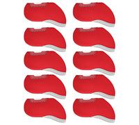 KIMISS Couvre-têtes de Putter en Néoprène avec Fenêtre Transparente, Protecteur de Club en Fer pour Gauchers et Droitiers, 10 Pièces (Rouge)