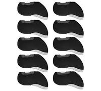 KIMISS Couvre-têtes de Putter en Néoprène avec Fenêtre Transparente, Protecteur de Club en Fer pour Gauchers et Droitiers, 10 Pièces (Black)