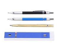 KIMISS Crayon de Charpentier Mécanique 2,0 Mm, Outil de Marquage pour le Travail du Bois avec 12 Recharges - Traceur de Précision pour Architectes et Artisans