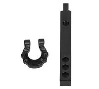 KIMISS Crochet d'attelage de Remorque sur Chenilles RC, Crochet de Remorquage en Métal Compatible avec Les Véhicules RC à échelle 1/8 1/10, Construction en Alliage Robuste (Boucle Noire)