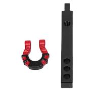 KIMISS Crochet d'attelage de Remorque sur Chenilles RC, Crochet de Remorquage en Métal Compatible avec Les Véhicules RC à échelle 1/8 1/10, Construction en Alliage Robuste (Boucle Rouge)