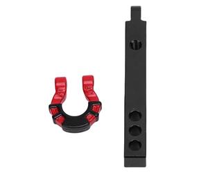 KIMISS Crochet d'attelage de Remorque sur Chenilles RC, Crochet de Remorquage en Métal Compatible avec Les Véhicules RC à échelle 1/8 1/10, Construction en Alliage Robuste (Boucle Rouge)