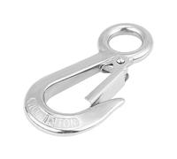 KIMISS Crochets de Chape de Remorque de Treuil, Acier Inoxydable Crochet Coulissant Silver Sécurité Crochet pour Gréement Accessoires Crochet(0.3T)