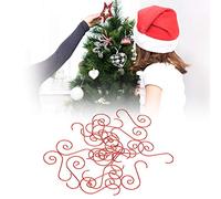 KIMISS Crochets d'ornement de Noël pour la Décoration 60 Pièces Mini Crochets en Métal Multi-usages en Forme de S Décoration de Support d'arbre de Noël Cintres 'arbre 'ornement (rouge)