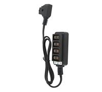 KIMISS D Appuyez sur Male à 4 Adaptateurs Féminins, Power 4 Accessoires en Même Temps, Prenant en Charge la Sortie de Courant Maximale 10A. Jusqu'à 60 Cm de Long, Coque ABS, Broches en