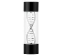 KIMISS Débitmètre d'eau, Spirale en Métal G1 4 Indicateur de Débit Pc à Filetage Femelle Métal Multicolore pour Le Refroidissement de L'ordinateur (Argent) (Noir)