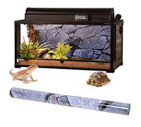 KIMISS Décor de Fond de Roche de Réservoir de Reptiles en PVC HD - Autocollant d'affiche d'aquarium pour Reptiles de Compagnie, Terrariums, Vivariums - Conception de Pierre Réaliste
