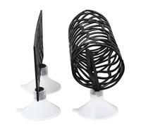 KIMISS Décoration d'Aquarium - Lit de Poisson Tunnel Sûr Petit Trou Cachette Creux Cachette de Repos avec Aspiration pour Aquarium de Poisson - Accessoires de Betta (Black)