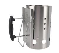 KIMISS Démarreur de Cheminée en Acier Inoxydable, Baril de Démarreur de Charbon de Bois Portable pour Un Démarrage Efficace du Feu de Barbecue, de Camping et de Pique-Nique