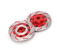 KIMISS Disque de Frein de Roue en Alliage d'aluminium Durable, Mise à Niveau pour Voiture Unlimited Desert Racer UDR 1/7 RC, Pièces de Frein RC de Haute qualité (Rouge)