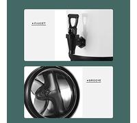 KIMISS Distributeur de Boissons Chaudes et Froides isolé Haute Performance, Seau Distributeur de Boissons en Acier Inoxydable avec Robinet pour thé au Lait, Haute compatibilité (WHITE)