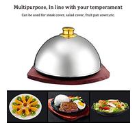 KIMISS Dome de Couverture Alimentaire Cloche en Acier Inoxydable - Domant élégant de 10 Pouces de Service pour Manger, Maison, Restaurant et café (Silver)