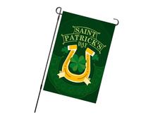 KIMISS Drapeau de Jardin de la Saint-Patrick, Motif Trèfle Double Face pour la Décoration, Vertical de l'espoir pour une Utilisation sur la Pelouse et le Jardin (Tapez 2)