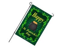 KIMISS Drapeau de Jardin de la Saint-Patrick, Motif Trèfle Double Face pour la Décoration, Vertical de l'espoir pour une Utilisation sur la Pelouse et le Jardin (Tapez 3)