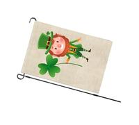 KIMISS Drapeau de Jardin Double Face de la Saint-Patrick - Drapeau Décoratif Irlandais pour la Décoration de la Maison (S08)