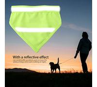 KIMISS Écharpe Réfléchissante pour Chien - Foulard Orange Fluorescent Haute visibilité pour la sécurité la Nuit, Parfait pour Les Chiens de Petite et Moyenne Taille. (M)