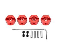 KIMISS Écrous de Moyeux de Roue Hexagonaux en Alliage d'aluminium de 12mm, 4 Pièces, pour Voitures RC 1/10, Adaptateurs d'entraînement Précis pour des Performances et Une fiabilité Améliorées