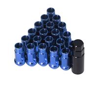 KIMISS Écrous de Roue, Universels 20pcs M12x1.25 Écrous de Roue en Métal Accessoires de Voiture Universels(Bleu)